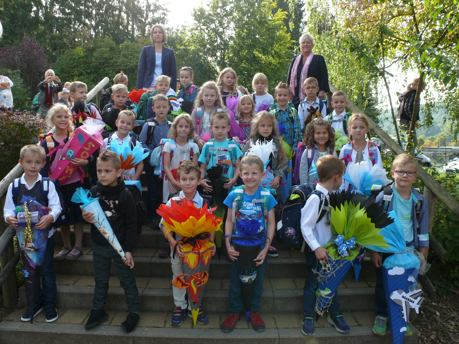 Einschulung der ABC-Schützen in Pommelsbrunn 11.9.2018 Klasse 1 a der Grundschule „Am Lichtenstein“