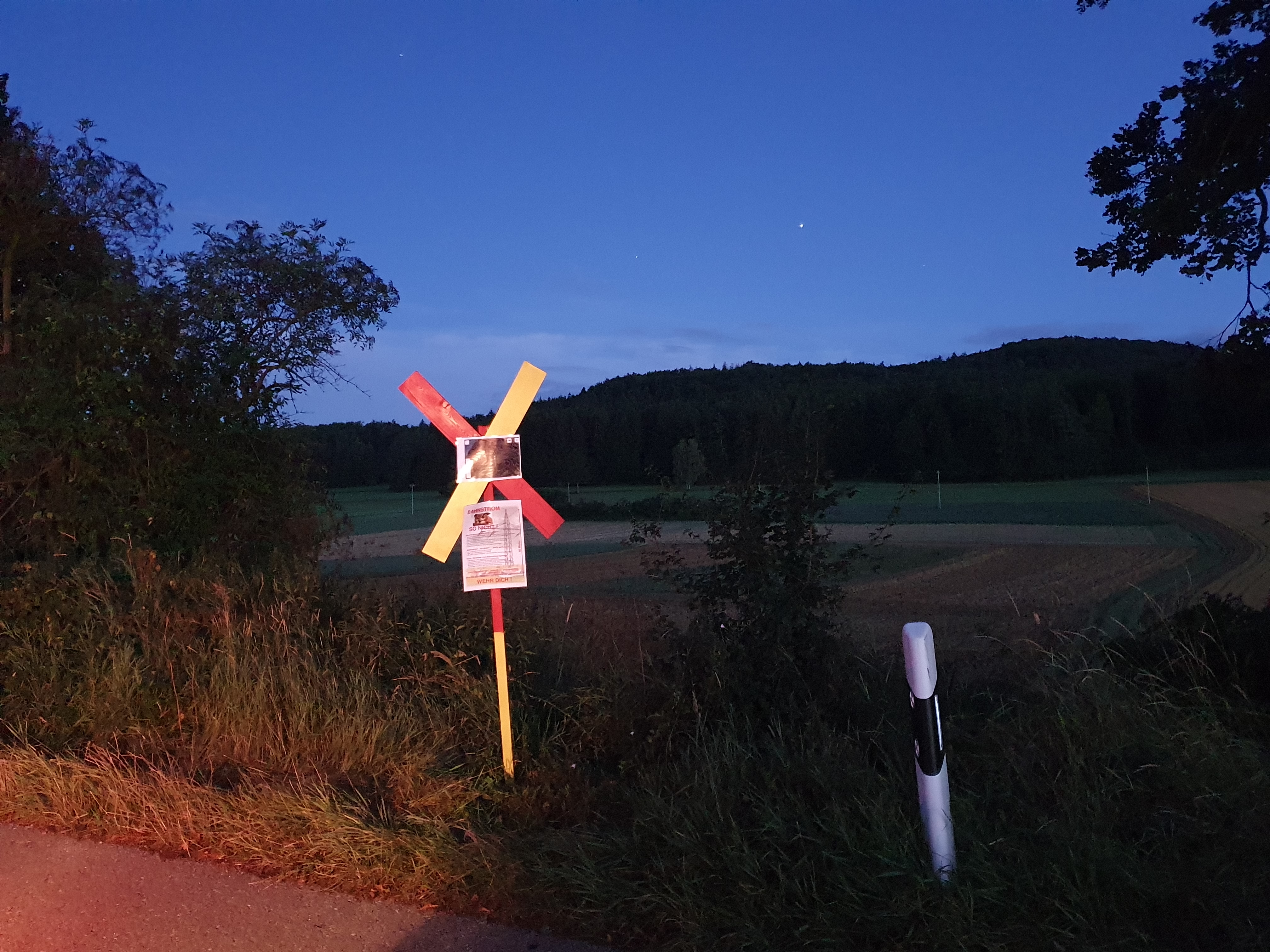 Andreaskreuz bei Hubmersberg