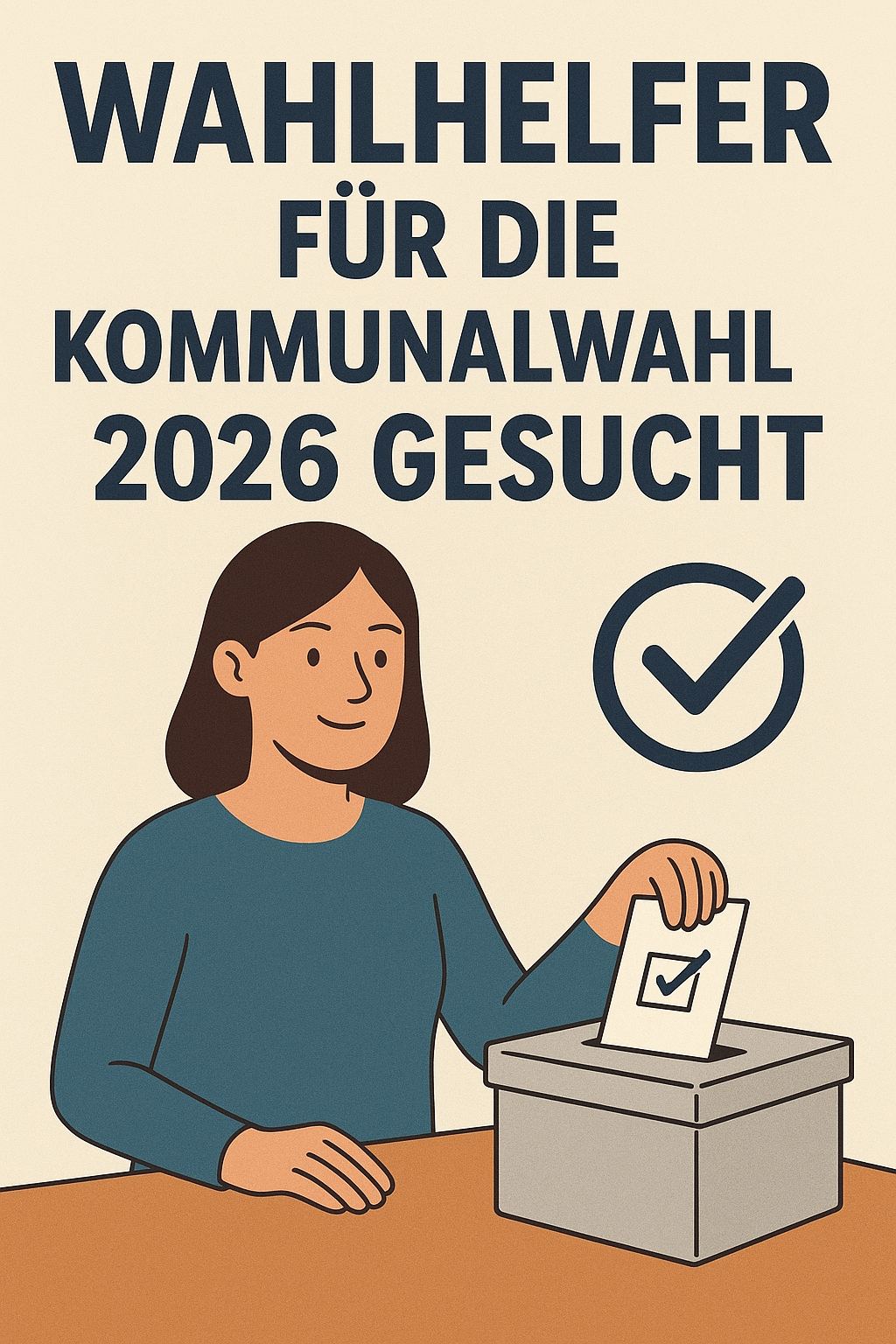 Kommunalwahl 2026; Wahlhelfer gesucht!